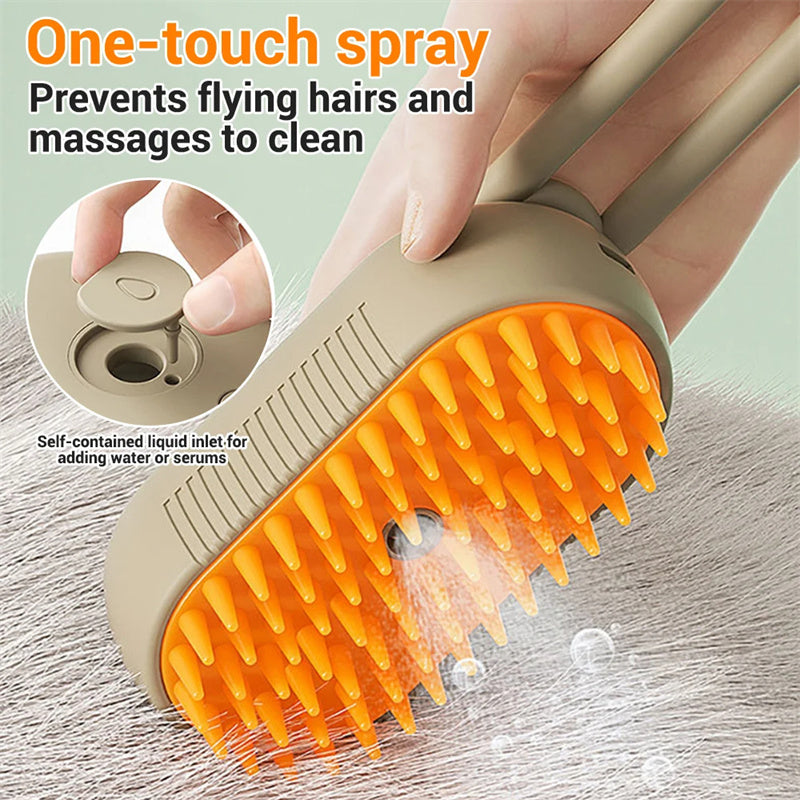 AquaGlow Pet Steam Brush