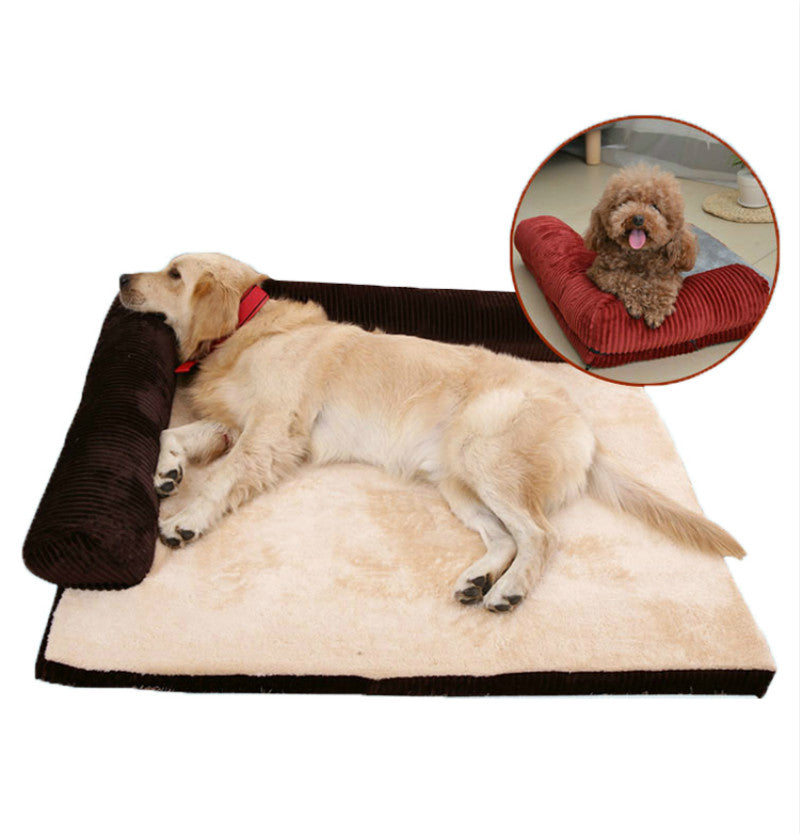 Luxury Orthopedic Dog Bed with Headrest – Ultra Soft & Supportive