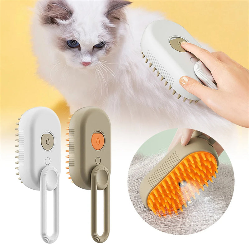 AquaGlow Pet Steam Brush
