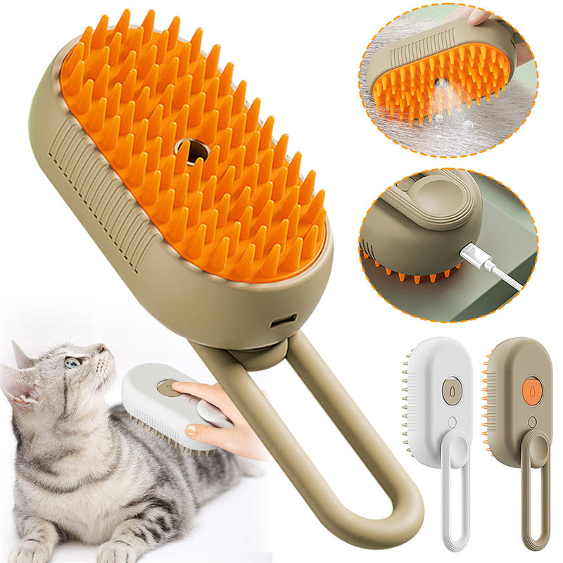 AquaGlow Pet Steam Brush