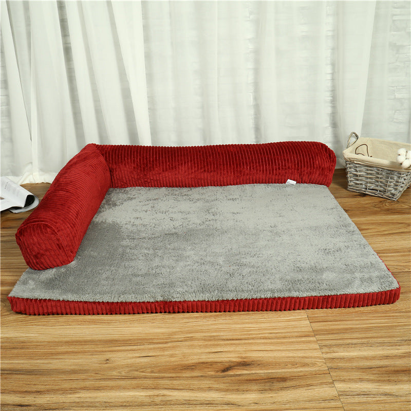 Luxury Orthopedic Dog Bed with Headrest – Ultra Soft & Supportive